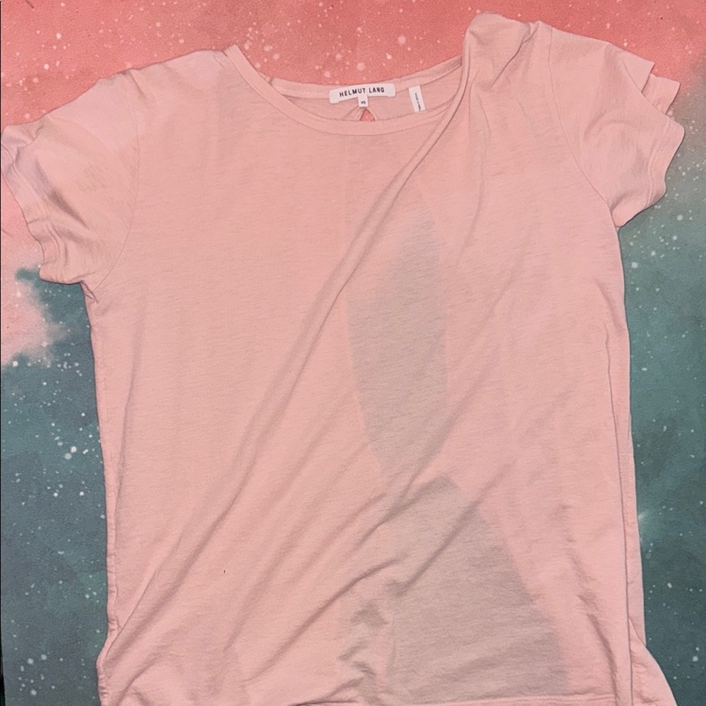 Helmut Lang soft Pink Women's Top xs open back buckle